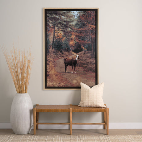 Forest Crossing by Mercana Studio a Hand Embellished Textured Framed Photo Art Print Matted under Gl by Mercana at Eve Furniture