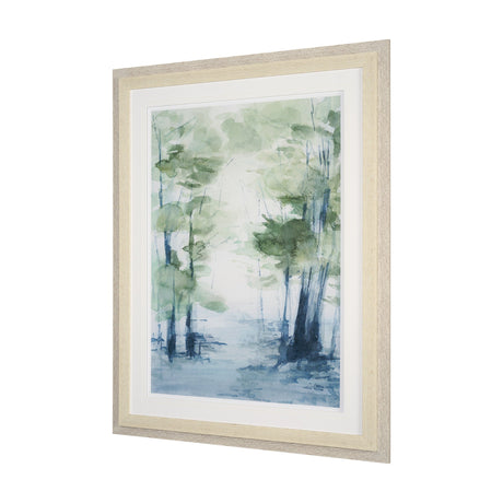 Forest Dew I by Mercana Studio a Hand Embellished Textured Framed Art Print Matted under Glass by Mercana at Eve Furniture