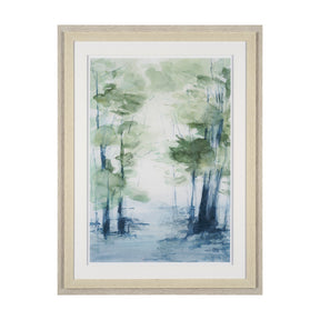 Forest Dew I by Mercana Studio a Hand Embellished Textured Framed Art Print Matted under Glass by Mercana at Eve Furniture