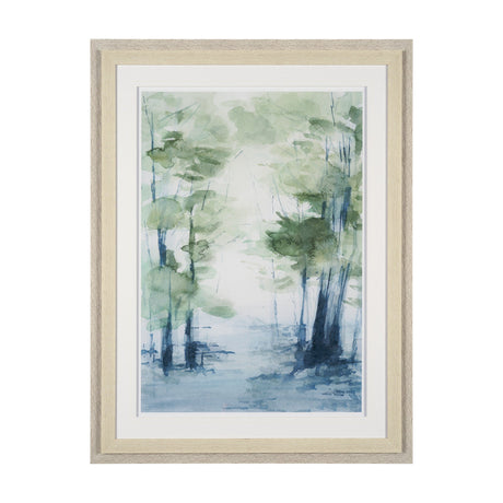 Forest Dew I by Mercana Studio a Hand Embellished Textured Framed Art Print Matted under Glass by Mercana at Eve Furniture