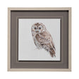 Forest Friends IX (Owl) by Lisa Audit Hand Embellished Textured Framed Art Print Matted under Glass by Mercana at Eve Furniture