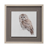 Forest Friends IX (Owl) by Lisa Audit Hand Embellished Textured Framed Art Print Matted under Glass by Mercana at Eve Furniture
