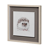 Forest Friends VII (HedgeHog) by Lisa Audit Hand Embellished Framed Art Print Matted under Glass by Mercana at Eve Furniture