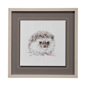 Forest Friends VII (HedgeHog) by Lisa Audit Hand Embellished Framed Art Print Matted under Glass by Mercana at Eve Furniture