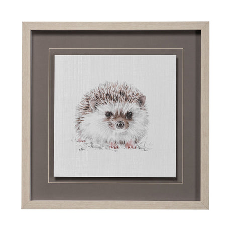 Forest Friends VII (HedgeHog) by Lisa Audit Hand Embellished Framed Art Print Matted under Glass by Mercana at Eve Furniture