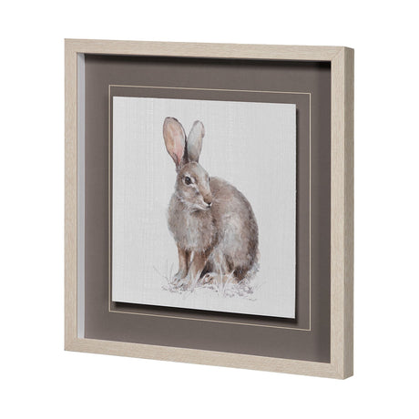 Forest Friends VIII (Hare) by Lisa Audit Hand Embellished Framed Art Print Matted under Glass by Mercana at Eve Furniture