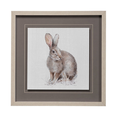 Forest Friends VIII (Hare) by Lisa Audit Hand Embellished Framed Art Print Matted under Glass by Mercana at Eve Furniture