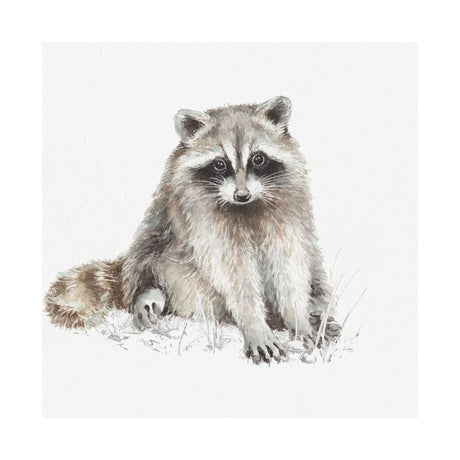 Forest Friends X (Racoon) by Lisa Audit a Hand Embellished Textured Canvas by Mercana at Eve Furniture