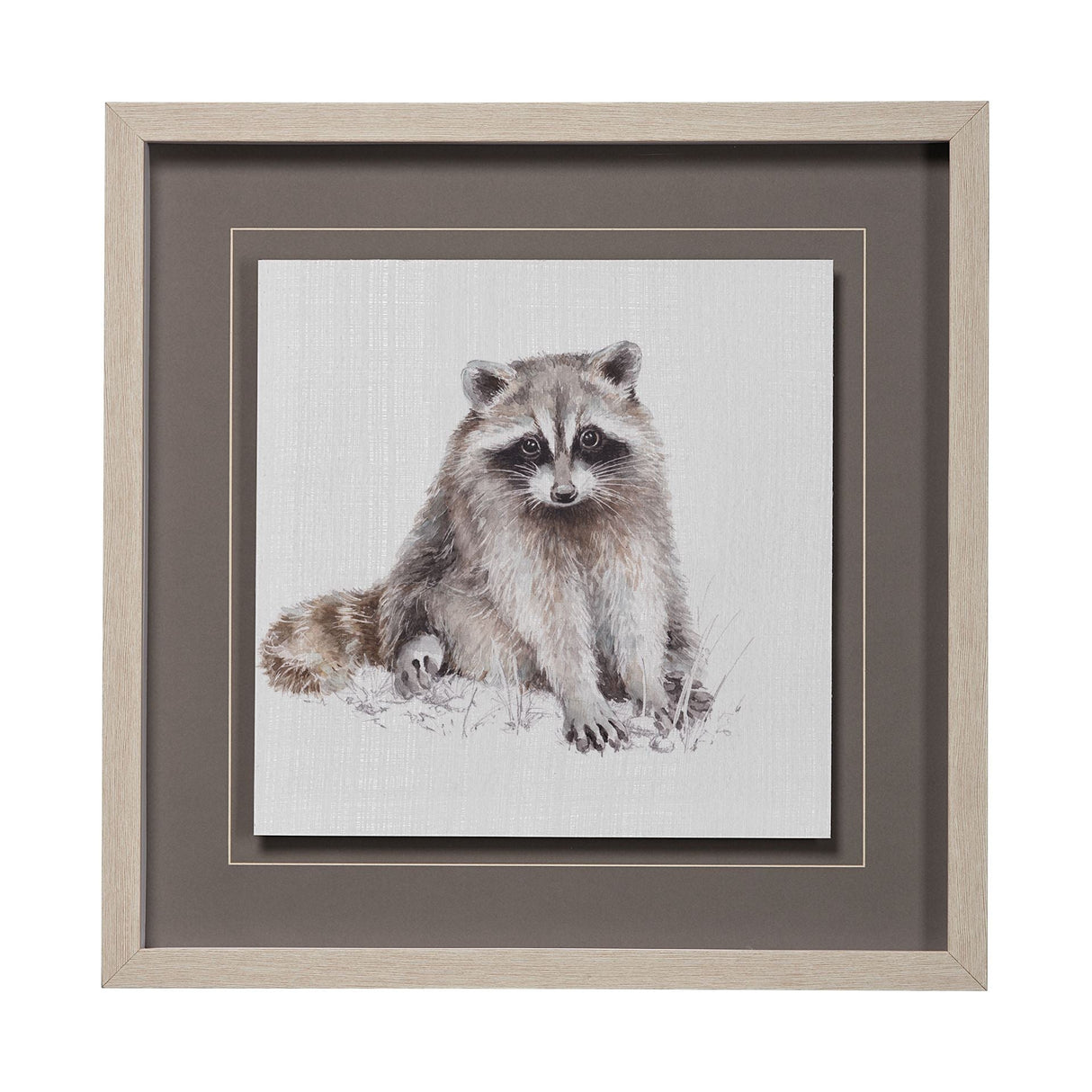 Forest Friends X (Racoon) by Lisa Audit Hand Embellished Textured Framed Art Print Matted under Glas by Mercana at Eve Furniture