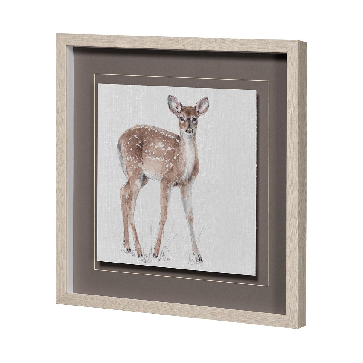 Forest Friends XII (Deer) by Lisa Audit Hand Embellished Textured Framed Art Print Matted under Glas by Mercana at Eve Furniture