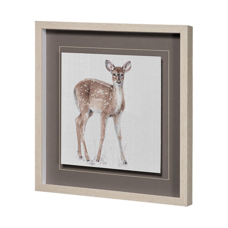 Forest Friends XII (Deer) by Lisa Audit Hand Embellished Textured Framed Art Print Matted under Glas by Mercana at Eve Furniture
