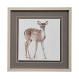 Forest Friends XII (Deer) by Lisa Audit Hand Embellished Textured Framed Art Print Matted under Glas by Mercana at Eve Furniture