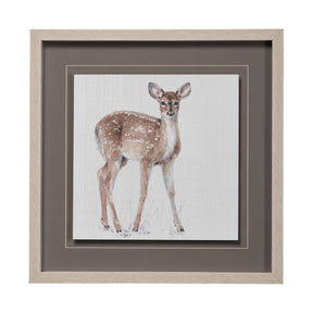 Forest Friends XII (Deer) by Lisa Audit Hand Embellished Textured Framed Art Print Matted under Glas by Mercana at Eve Furniture