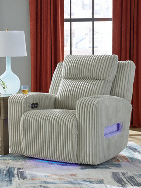 Forest Lake Alloy Power Recliner by Ashley at Eve Furniture