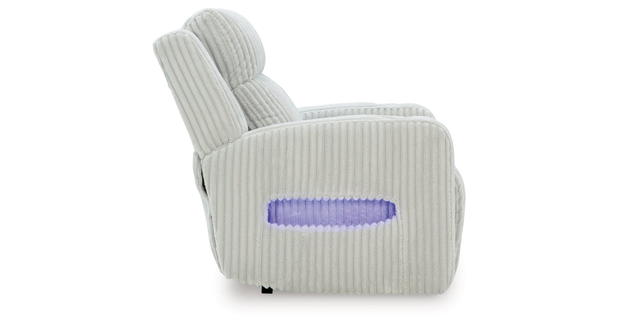 Forest Lake Alloy Power Recliner by Ashley at Eve Furniture