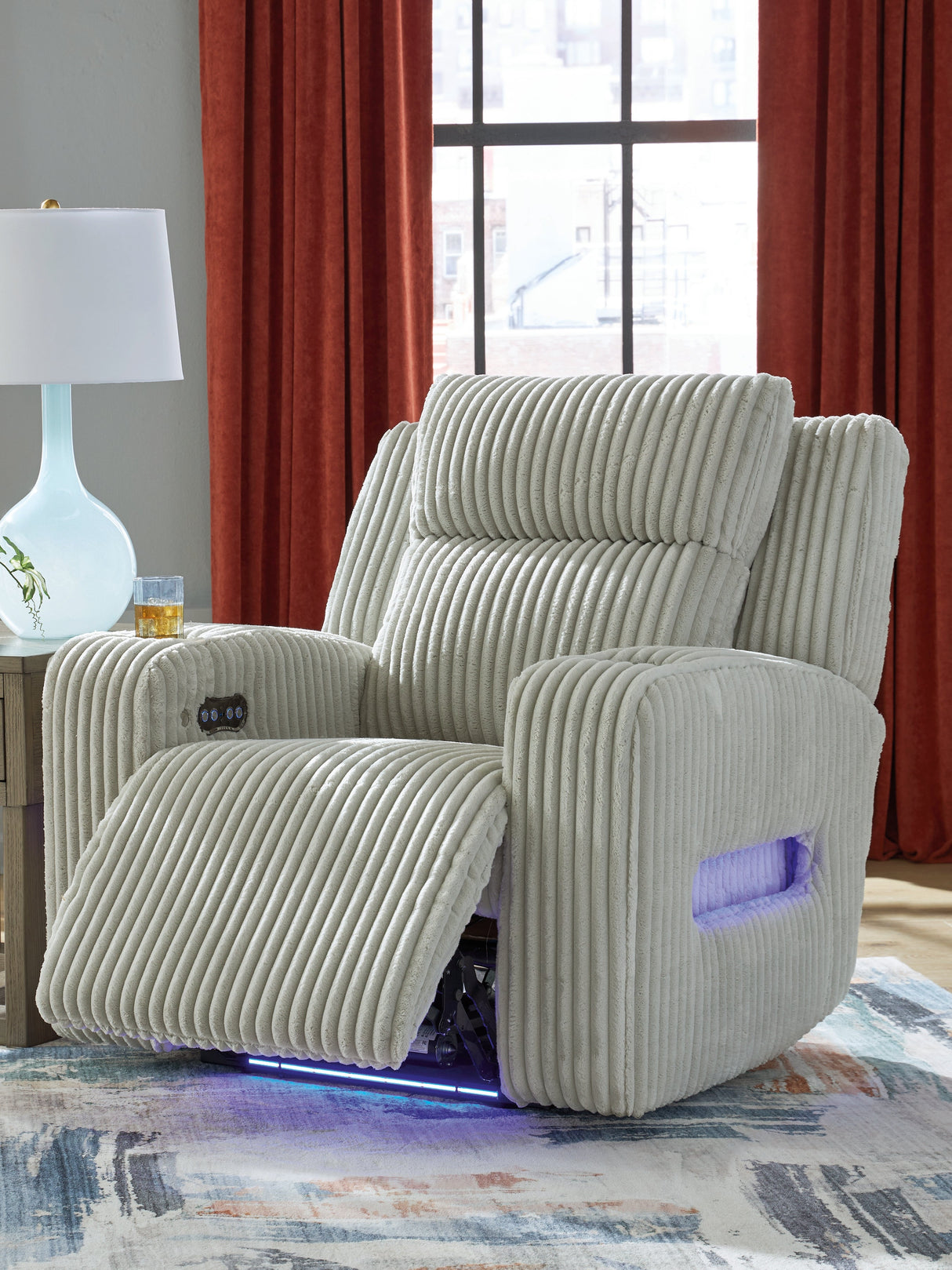 Forest Lake Alloy Power Recliner by Ashley at Eve Furniture