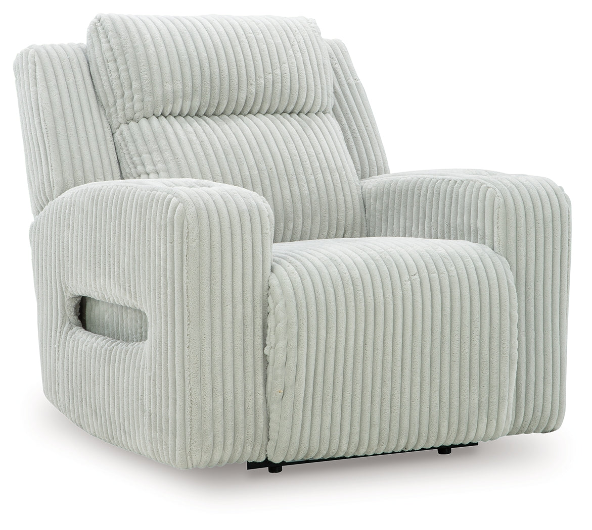 Forest Lake Alloy Power Recliner by Ashley at Eve Furniture