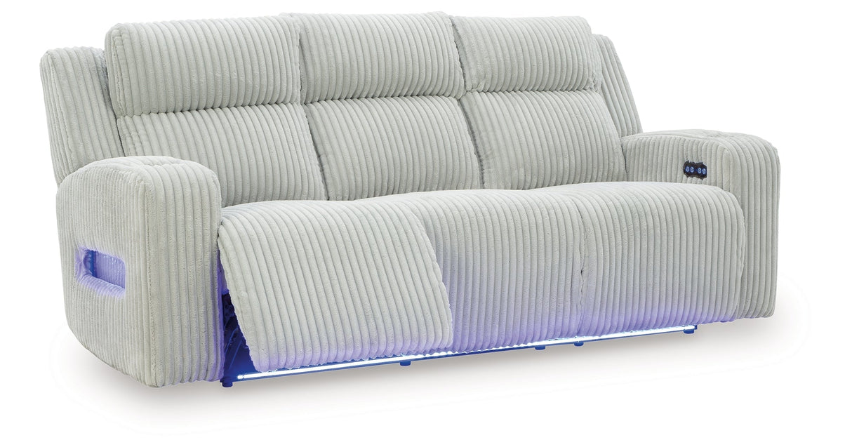 Forest Lake Alloy Power Reclining Sofa and Loveseat by Ashley at Eve Furniture
