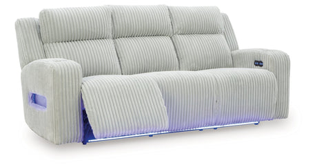 Forest Lake Alloy Power Reclining Sofa and Loveseat by Ashley at Eve Furniture
