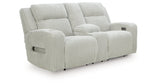 Forest Lake Alloy Power Reclining Sofa and Loveseat by Ashley at Eve Furniture