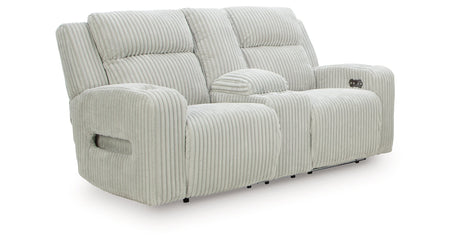 Forest Lake Alloy Power Reclining Sofa and Loveseat by Ashley at Eve Furniture
