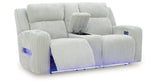 Forest Lake Alloy Power Reclining Sofa and Loveseat by Ashley at Eve Furniture