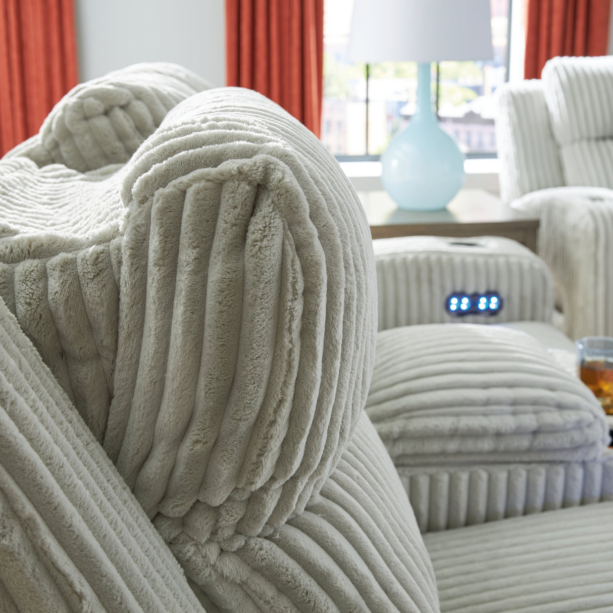 Forest Lake Alloy Power Reclining Sofa by Ashley at Eve Furniture