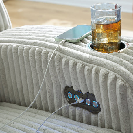 Forest Lake Alloy Power Reclining Sofa by Ashley at Eve Furniture