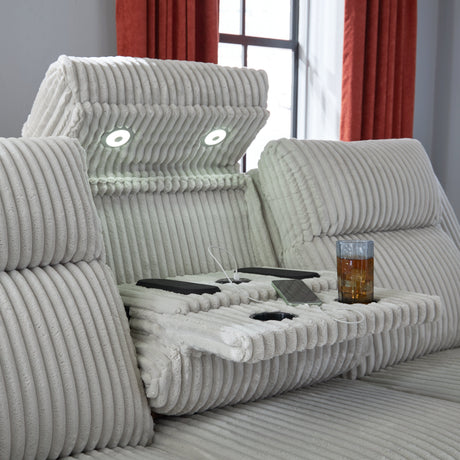 Forest Lake Alloy Power Reclining Sofa by Ashley at Eve Furniture