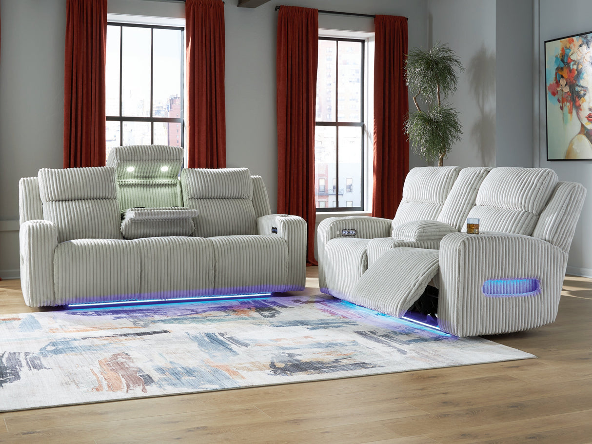 Forest Lake Alloy Sofa and Loveseat by Ashley at Eve Furniture