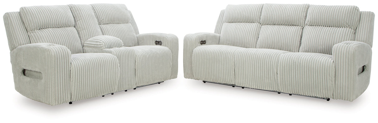 Forest Lake Alloy Sofa and Loveseat by Ashley at Eve Furniture