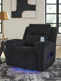 Forest Lake Black Power Recliner by Ashley at Eve Furniture