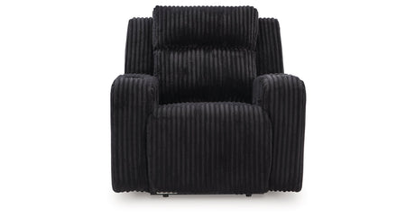 Forest Lake Black Power Recliner by Ashley at Eve Furniture
