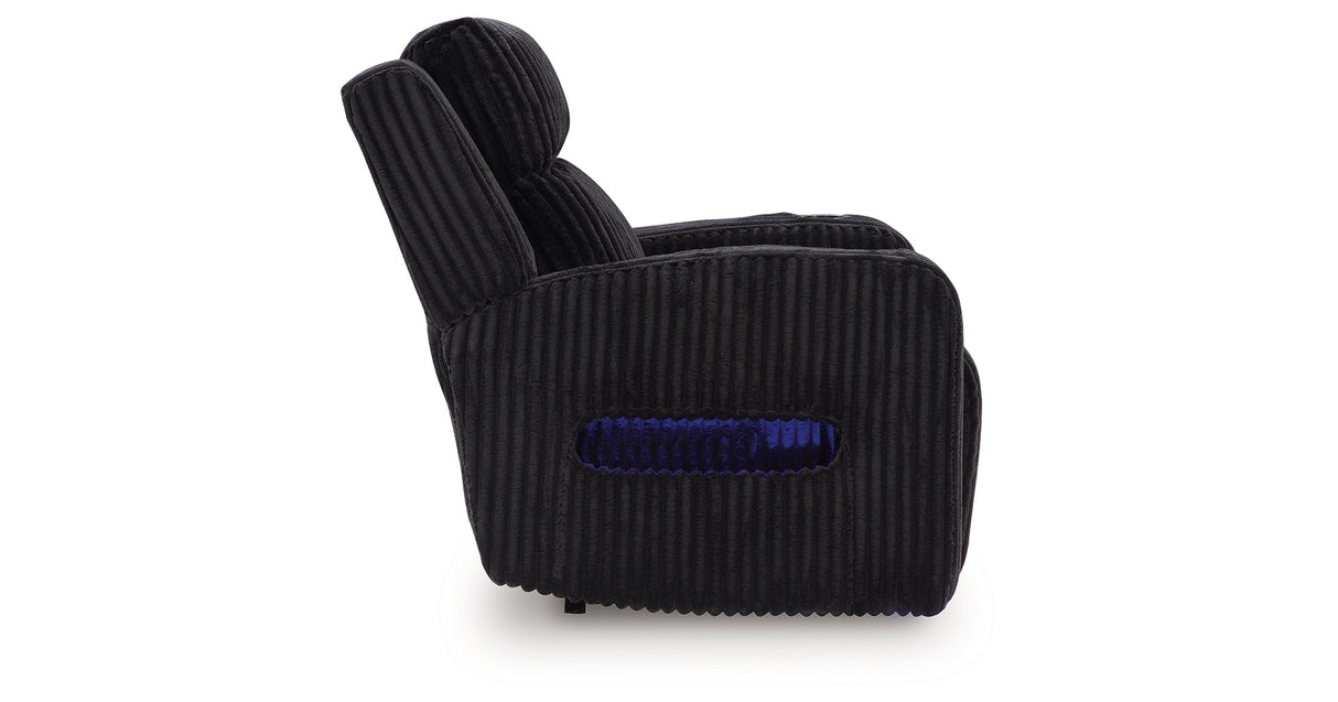 Forest Lake Black Power Recliner by Ashley at Eve Furniture