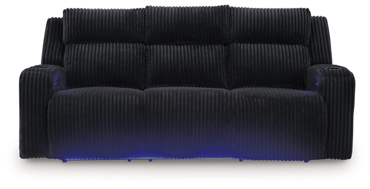 Forest Lake Black Power Reclining Sofa and Loveseat by Ashley at Eve Furniture