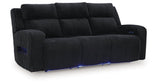 Forest Lake Black Power Reclining Sofa and Loveseat by Ashley at Eve Furniture