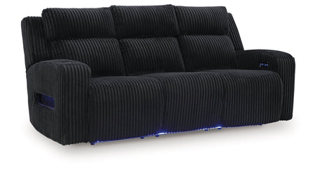 Forest Lake Black Power Reclining Sofa and Loveseat by Ashley at Eve Furniture