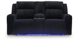 Forest Lake Black Power Reclining Sofa and Loveseat by Ashley at Eve Furniture