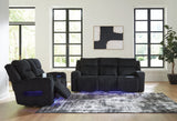 Forest Lake Black Power Reclining Sofa and Loveseat by Ashley at Eve Furniture