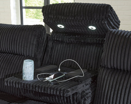 Forest Lake Black Sofa and Loveseat by Ashley at Eve Furniture