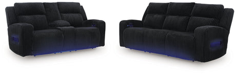 Forest Lake Black Sofa and Loveseat by Ashley at Eve Furniture