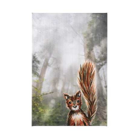 Forest Squirrel by Mercana Studio a Hand Embellished Textured Canvas by Mercana at Eve Furniture