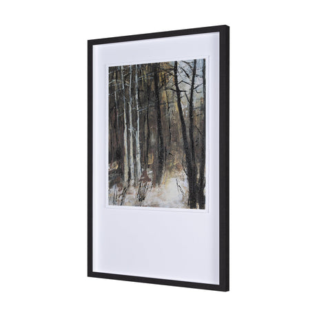 Forest View IV by Mercana Studio a Hand Embellished Textured Framed Art Print Matted under Glass by Mercana at Eve Furniture