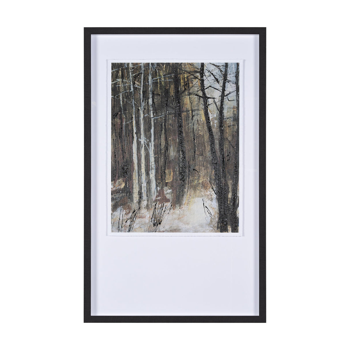 Forest View IV by Mercana Studio a Hand Embellished Textured Framed Art Print Matted under Glass by Mercana at Eve Furniture