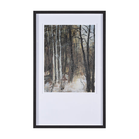 Forest View IV by Mercana Studio a Hand Embellished Textured Framed Art Print Matted under Glass by Mercana at Eve Furniture