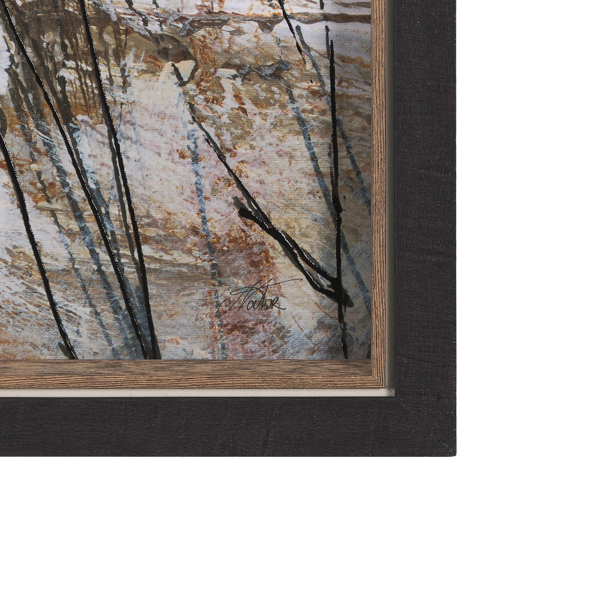 Forest View V by Mercana Studio a Hand Embellished Textured Framed Art Print by Mercana at Eve Furniture