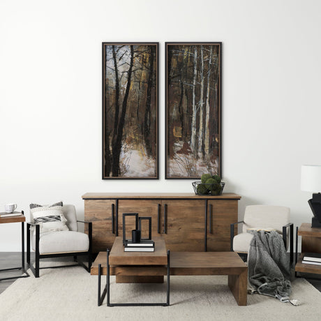 Forest View V by Mercana Studio a Hand Embellished Textured Framed Art Print by Mercana at Eve Furniture