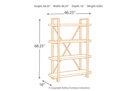 Forestmin Brown/Black Bookcase by Ashley at Eve Furniture