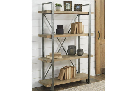 Forestmin Brown/Black Bookcase by Ashley at Eve Furniture