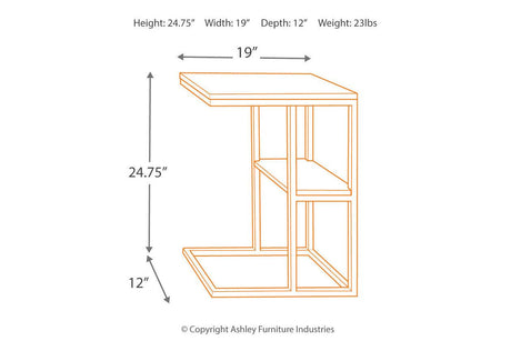 Forestmin Natural/Black Accent Table by Ashley at Eve Furniture